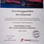 LLumar Zertifikat PPF-Folierung